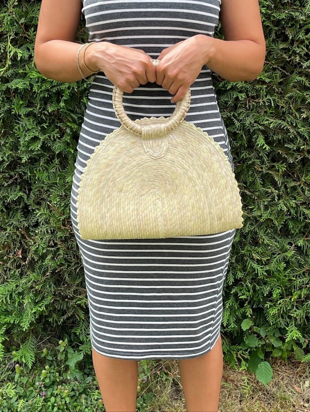 Handcrafted Bono Palm Leaf bag in Natural Mexican Handbag.
